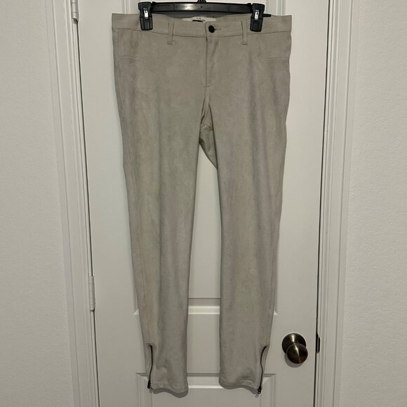Abercrombie & Fitch Womens Super Skinny Faux Suede Pants Size 10 Beige - Picture 2 of 15